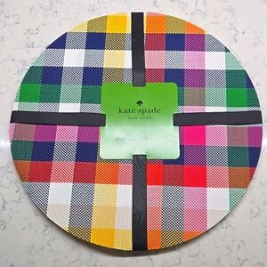 NWT Kate Spade Placemats Set of 6 Polyvinyl 15" Round Colorful MultiColor